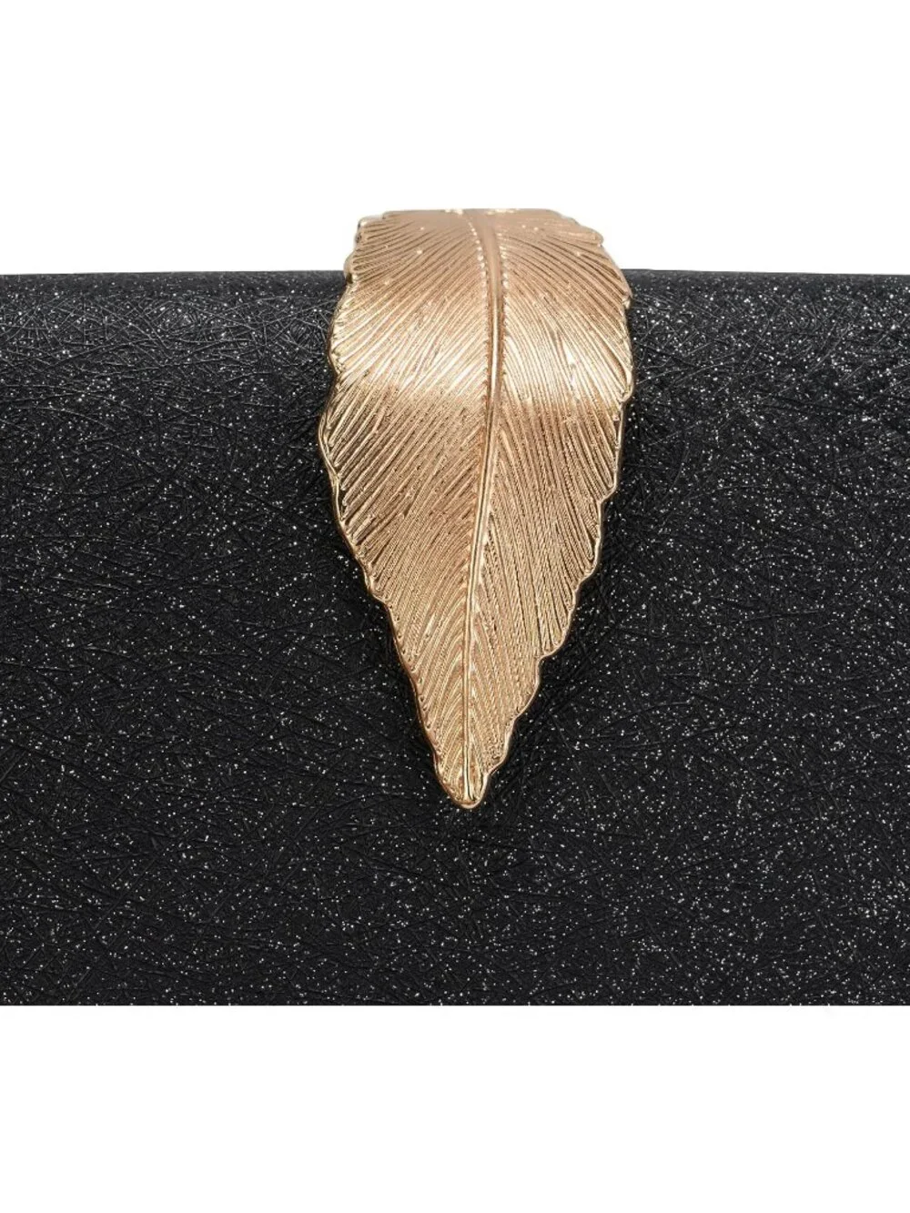 👜Women's Black Pu Satin Evening Clutch Gold Snake Clasp Wedding Party Bag